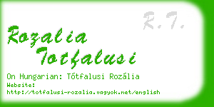 rozalia totfalusi business card