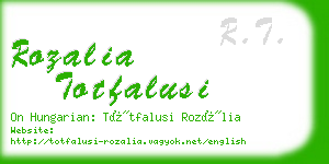 rozalia totfalusi business card